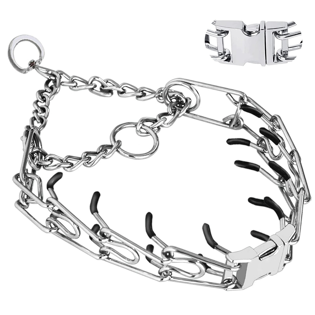 Prong Collar for Dogs, Dog Training Collar, Adjustable Size Dog Pinch No Pull Collar with Quick Release Buckle
