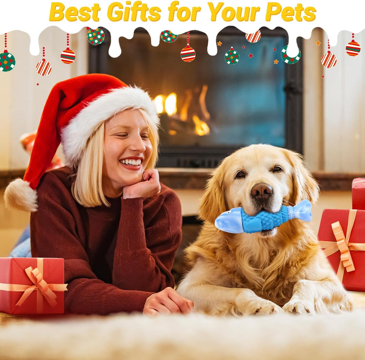 WinTour Tough Dog Toys for Aggressive Chewers, Indestructible Dog Chewers for Medium & Large Breeds, Squeaky D - view 7