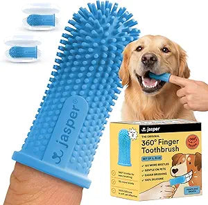 Jasper Dog Toothbrush, 360 Dog Tooth Brushing Kit, Finger Toothbrush, Cat Tooth Brush, Teeth Cleaning, Pet Too