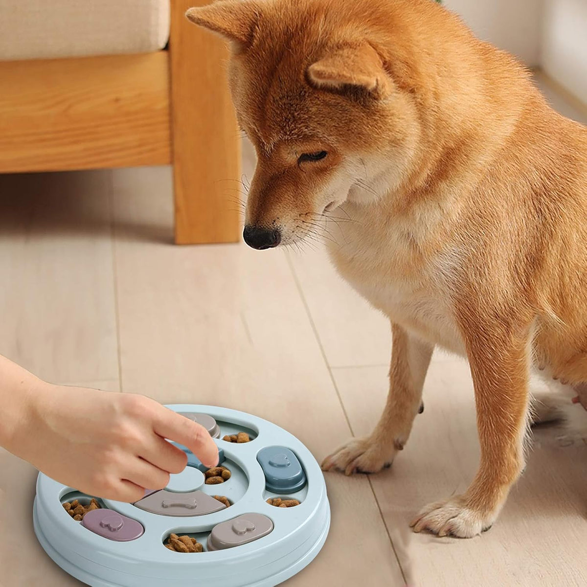 DR CATCH Dog Puzzle,Dogs Food Toys for IQ Training & Mental Enrichment,Dog Treat Puzzle(Blue) - view 5