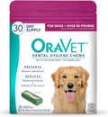 ORAVET Dental Chews for Dogs, Oral Care and Hygiene Chews (Large Dogs, Over 50 lbs.) Pink Pouch, 30 Count (Pac