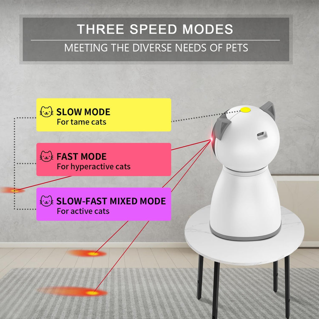 YVE LIFE Laser Cat Toys for Indoor Cats,The 4th Generation Real Random Trajectory Motion Activated Rechargeabl - view 5
