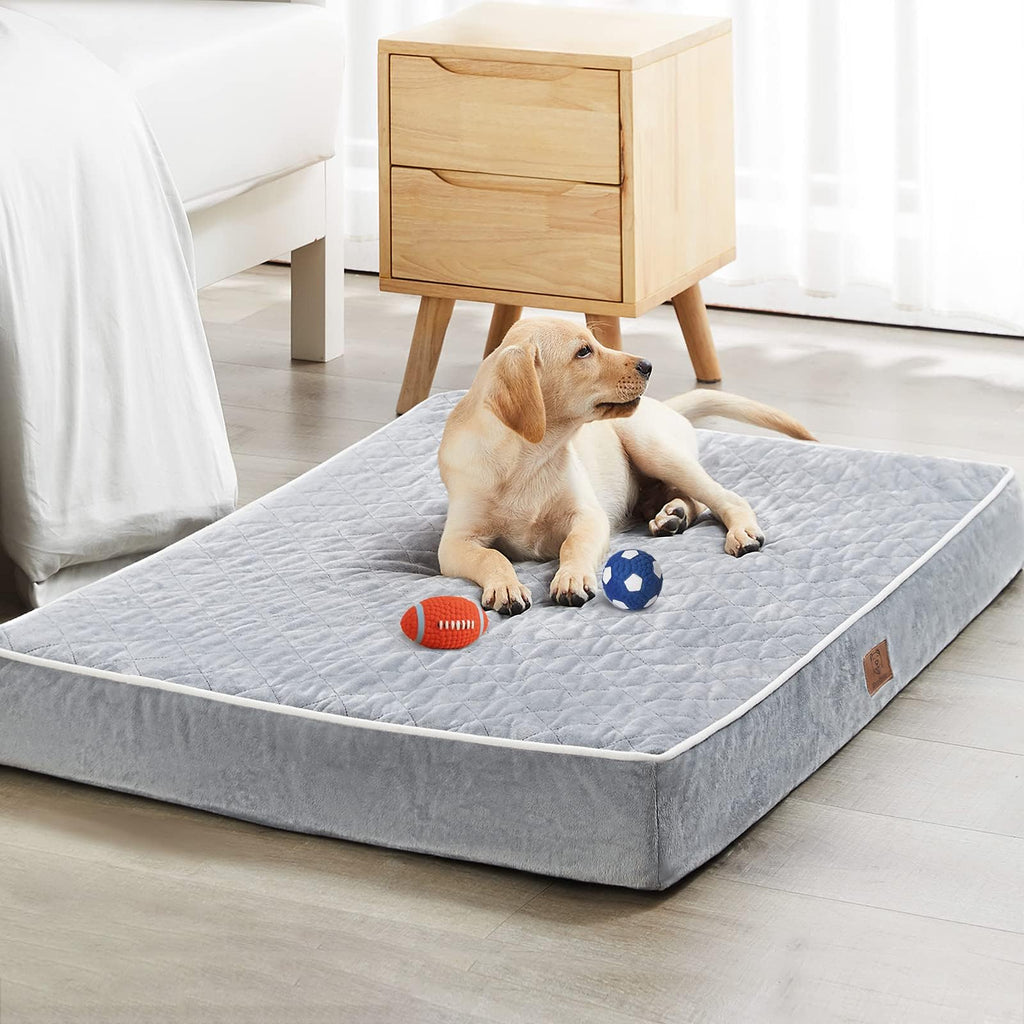 WNPETHOME Orthopedic Waterproof Extra Large Dogs Bed with Removable Washable Cover, Multi-Needle Quilting XL C