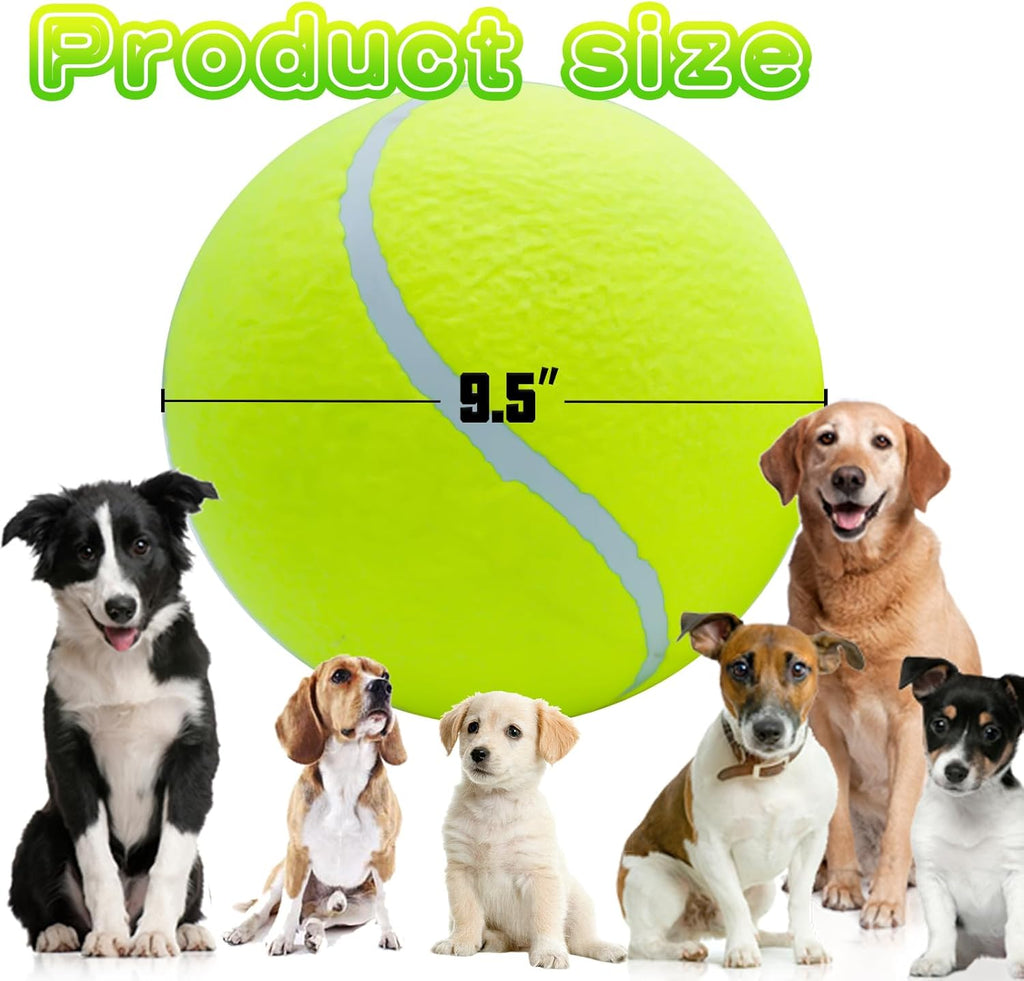 Big Tennis Ball for Dogs, Giant Dog Tennis Ball Toy Large Outdoor Sports Gift for Small Medium Large Dog (Yell - view 3
