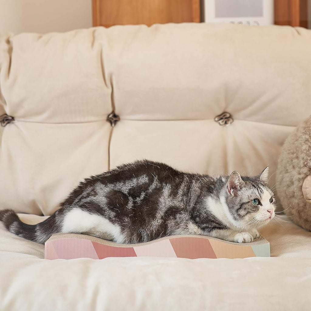 SIDAZON Cat Scratching Board cat Scratcher Cat Scratch Pad Cardboard cat scratchers for Indoor Cats Reversible - view 5