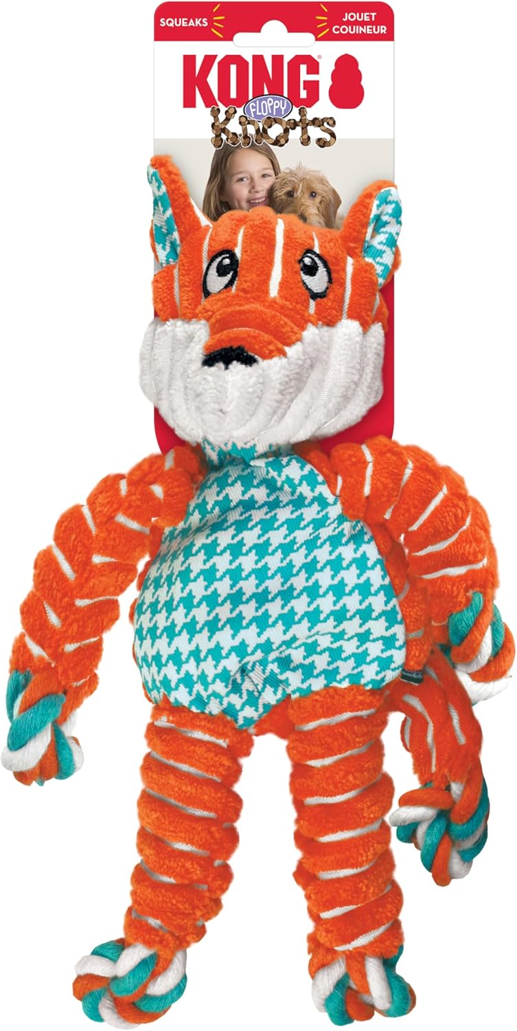 KONG Floppy Knots - Knotted Rope Dog Toy Entices Play - Tug Toy Satisfies Natural Instincts - Dog Supplies wit - view 2