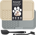 MateeyLife 2PCS Large Lick Mat for Dogs with Suction Cups, Slow Feeder Bowls, Cat Lick Mat for Anxiety Relief,