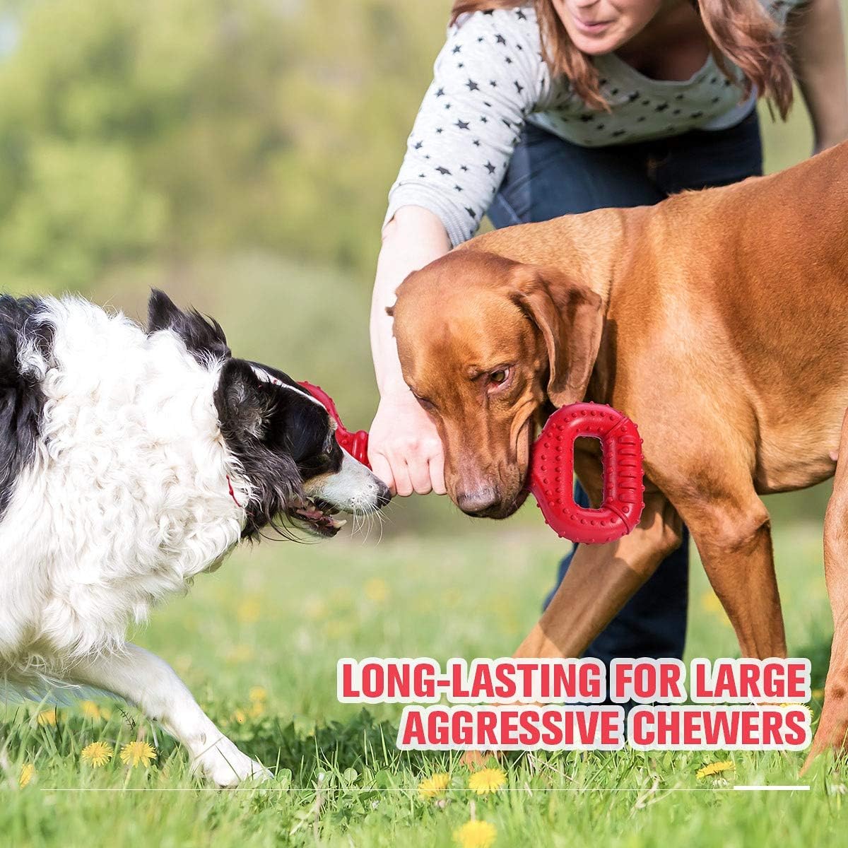 Feeko Dog Toys for Aggressive Chewers Large Breed, 15 inch Interactive Long Lasting Dogs Toy with Convex Desig - view 5
