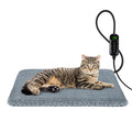 INVENHO Heated Cat Bed, Waterproof Adjustable Temperature Dog Cat Heating Pad with Timer, Indoor Pet Heating P
