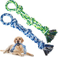 TLAZZ 2 Pack Dog Rope Toys for Medium Large Breed, Nearly Indestructible Dog Chew Toys for Aggressive Chewers,