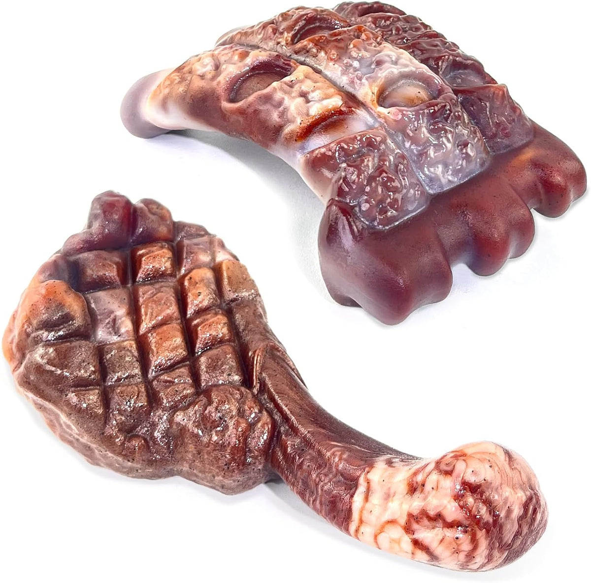 Dog Chew Toys for Aggressive Chewers：2 Pack Indestructible Dog Toy for Large Breed- Tough Nylon Teething Bone 