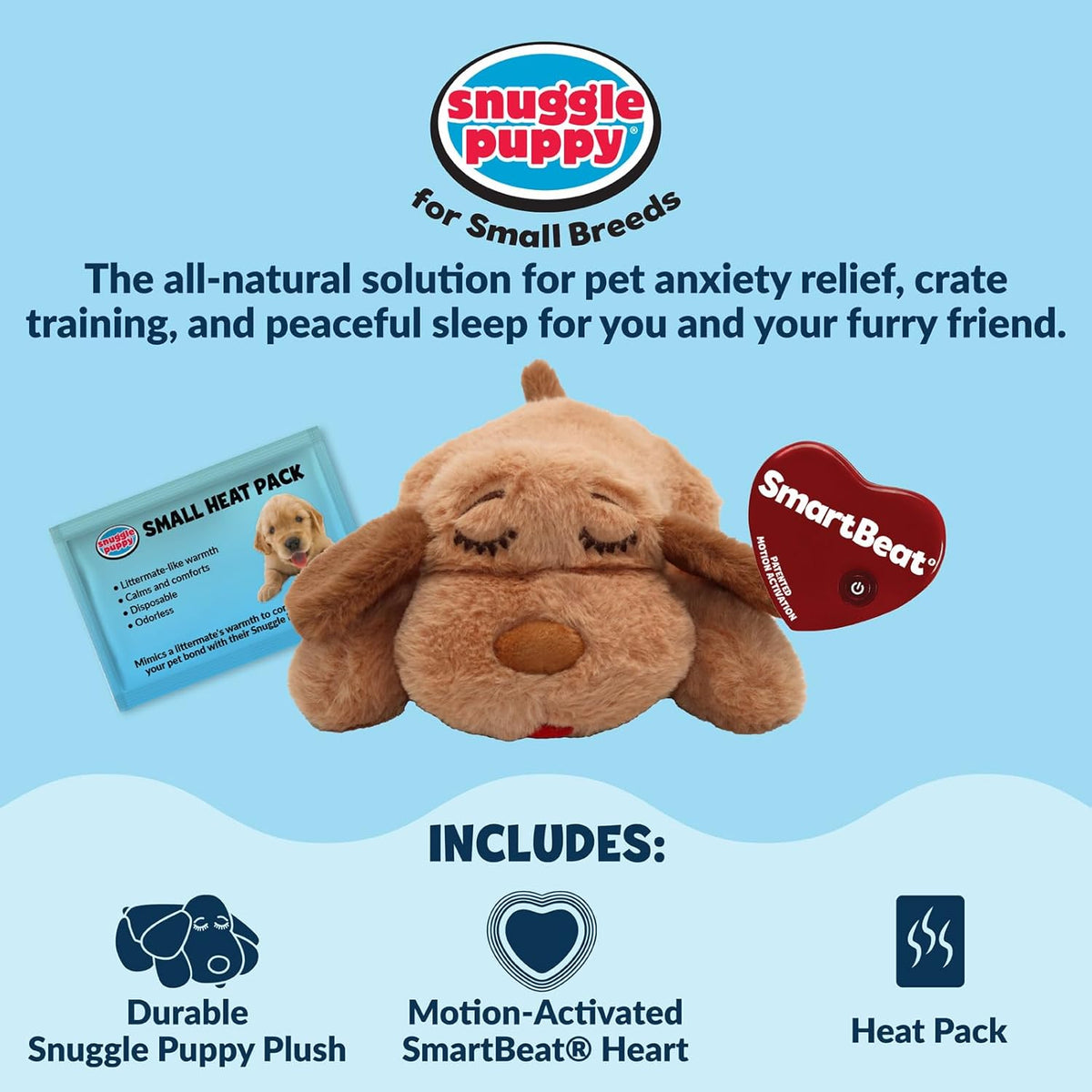 Snuggle Puppy Original Dog Toy for Small Breeds - Heartbeat Puppy for Dogs - Pet Anxiety Relief and Calming Ai - view 2