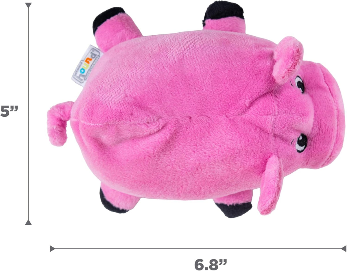 Outward Hound Fattiez Pig Plush Squeaky Dog Toy, Small - view 6