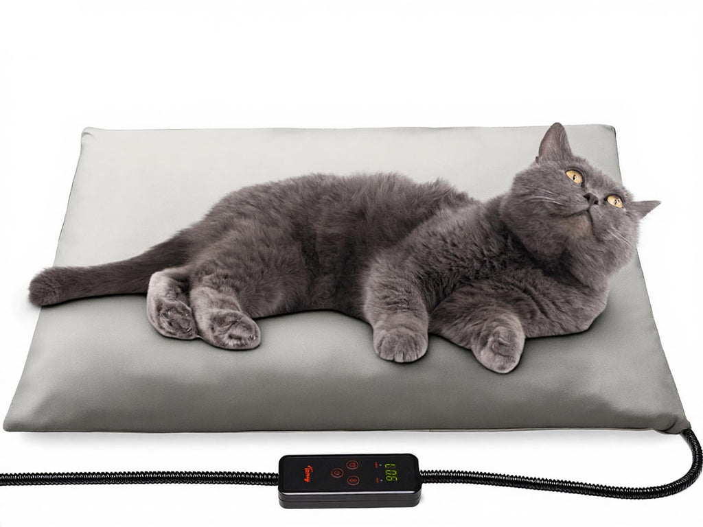 Toozey Small Pet Heating Pad, 6 Adjustable Temperature Dog Cat Heating Pad with Timer, Waterproof Heated Cat B