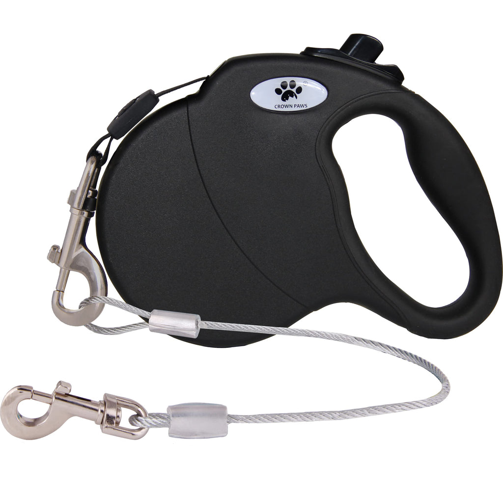 16ft Retractable Dog Leash for Large Breed Dogs up to 110 lbs with a Detachable Chew Proof Extender Wire Ropes