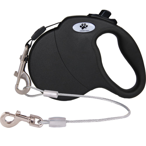 16ft Retractable Dog Leash for Large Breed Dogs up to 110 lbs with a Detachable Chew Proof Extender Wire Ropes
