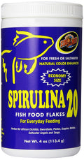 Zoo Med Spirulina 20 Flake Fish Food, 4-Ounce