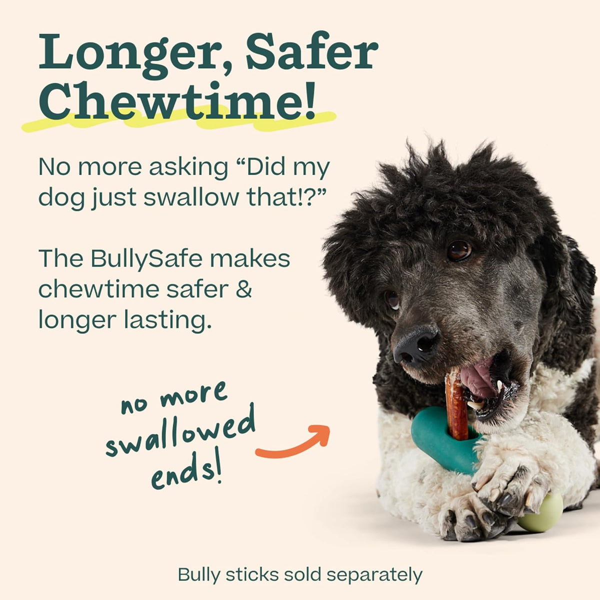 WOOF BullySafe - Bully Stick Holder - Durable Dog Chew Holder for Safe, Long-Lasting Play - Easy to Clean - No - view 2