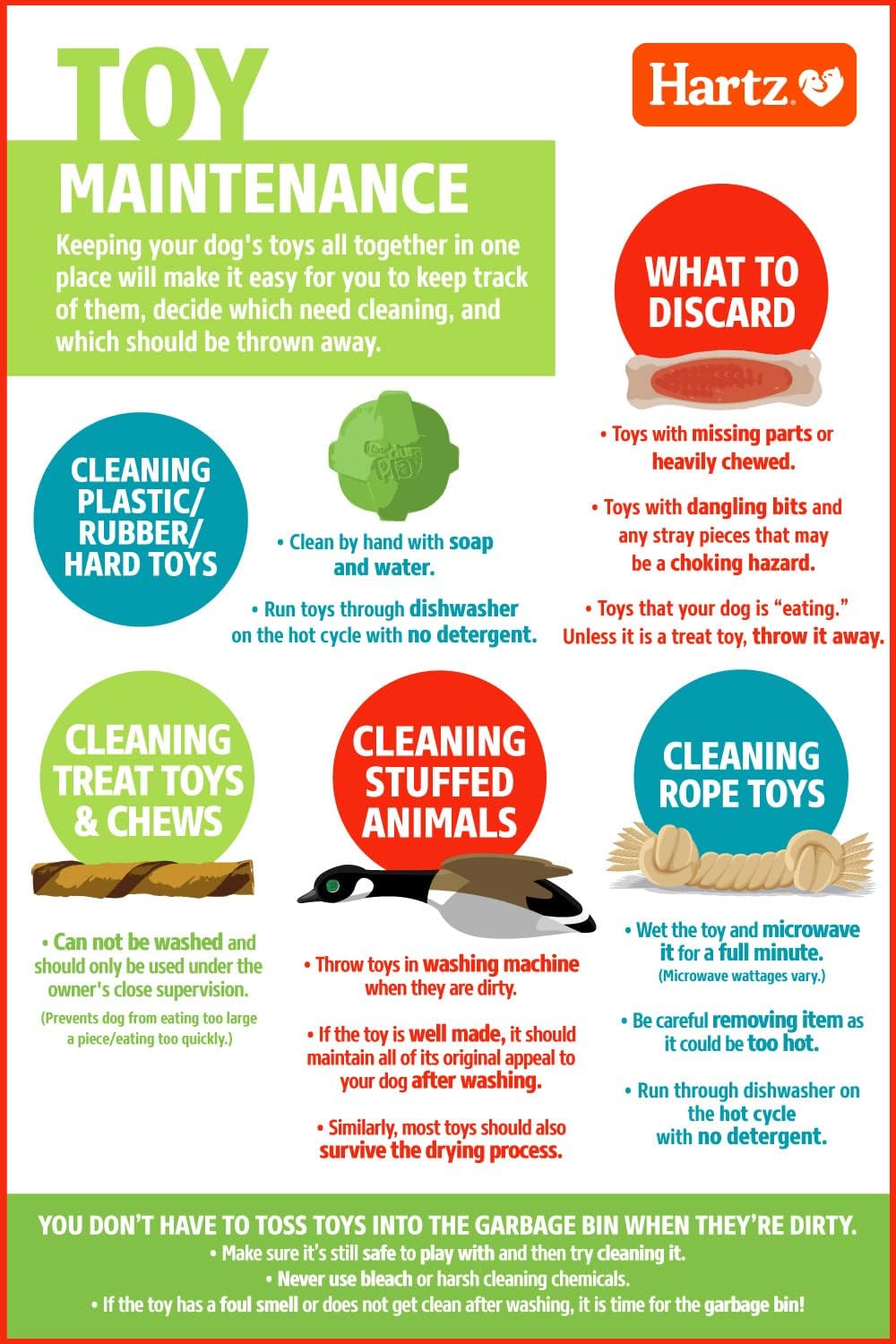 Hartz Chew 'n Clean Dental Duo Dog Treat & Chew Toy, Color Varies, Extra Small, 6 Count - view 8