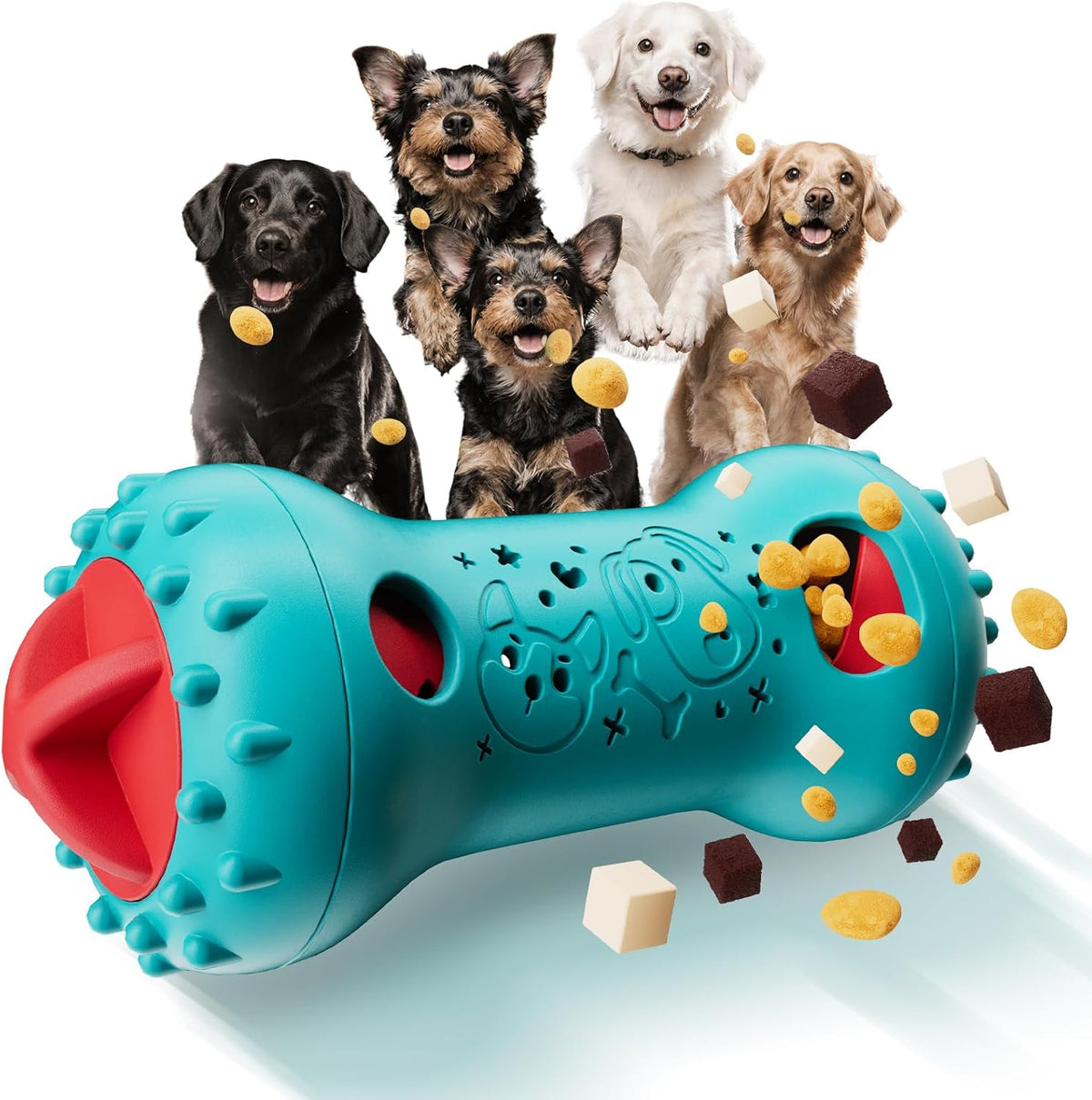 knitly Interactive Dog Toys, Adjustable Treat Dispensing Toy to Keep Them Busy, Dog Enrichment for Brain Stimu