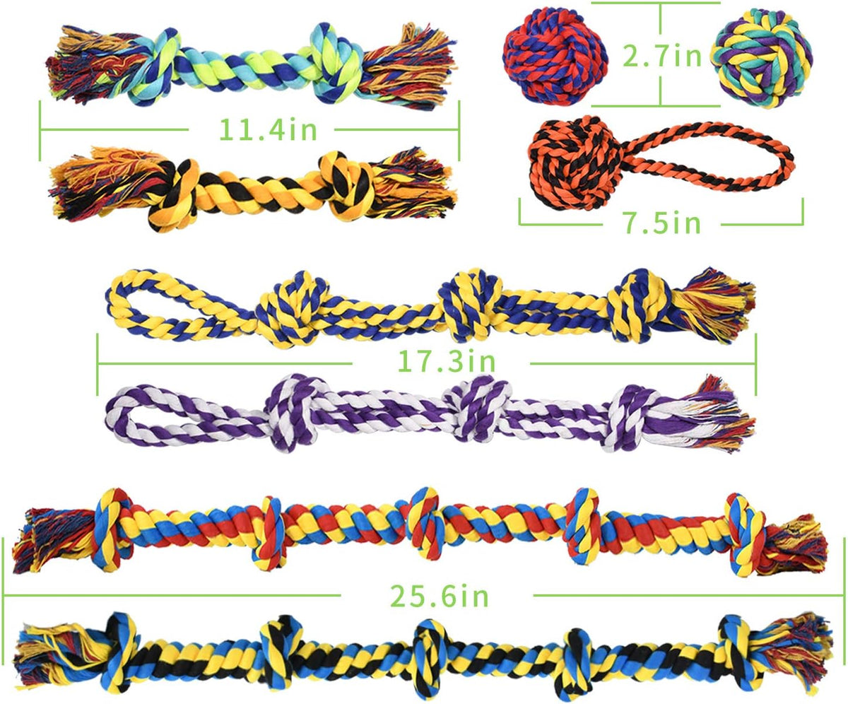 SHARLOVY Large Tough Chew Toys for Aggressive Chewers Large Breed,Heavy Duty Dental Rope Toys Kit for Medium D - view 7