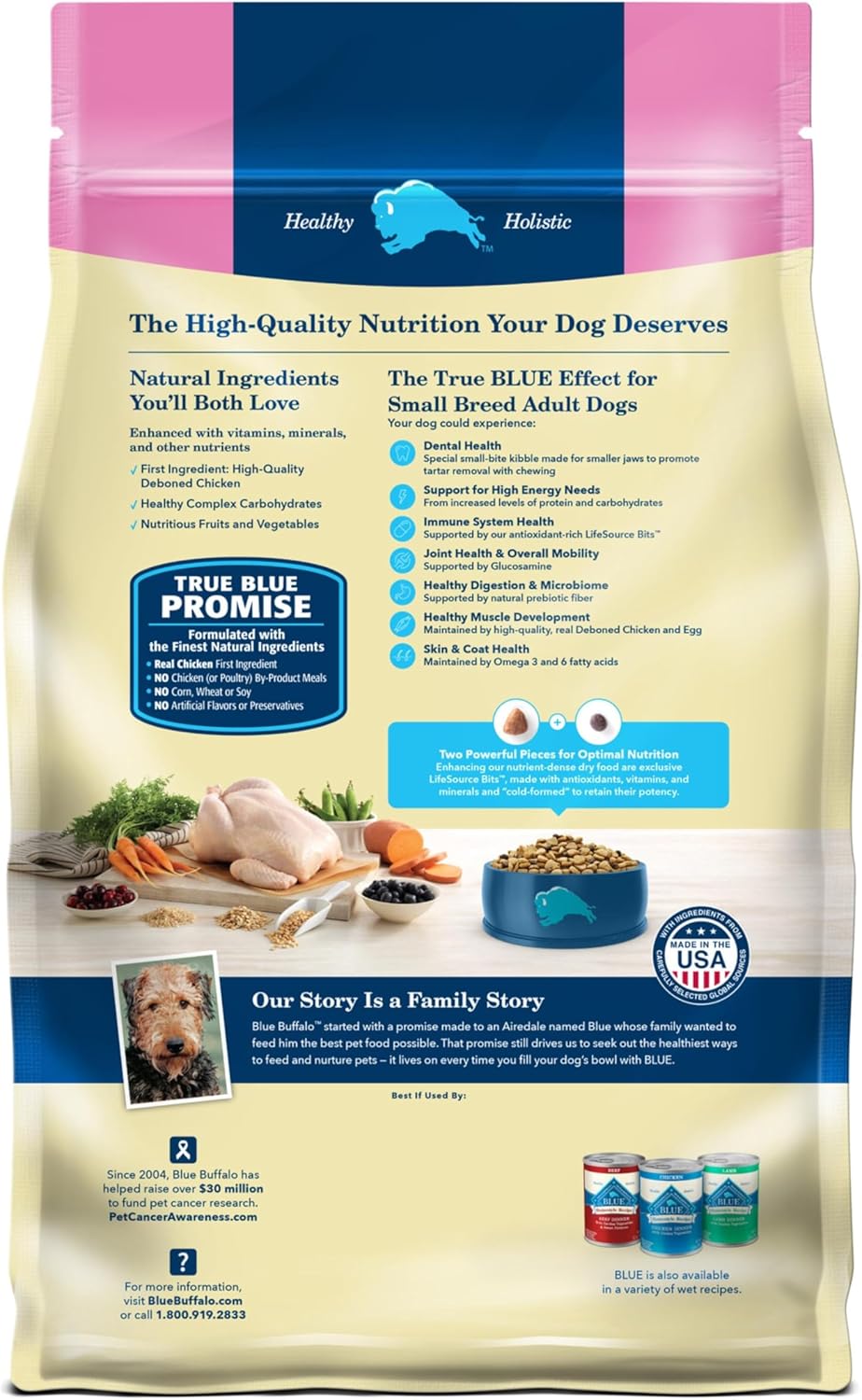 Blue Buffalo Life Protection Formula Adult Small Breed Dry Dog Food, Supports High Energy Needs, Made with Nat - view 2