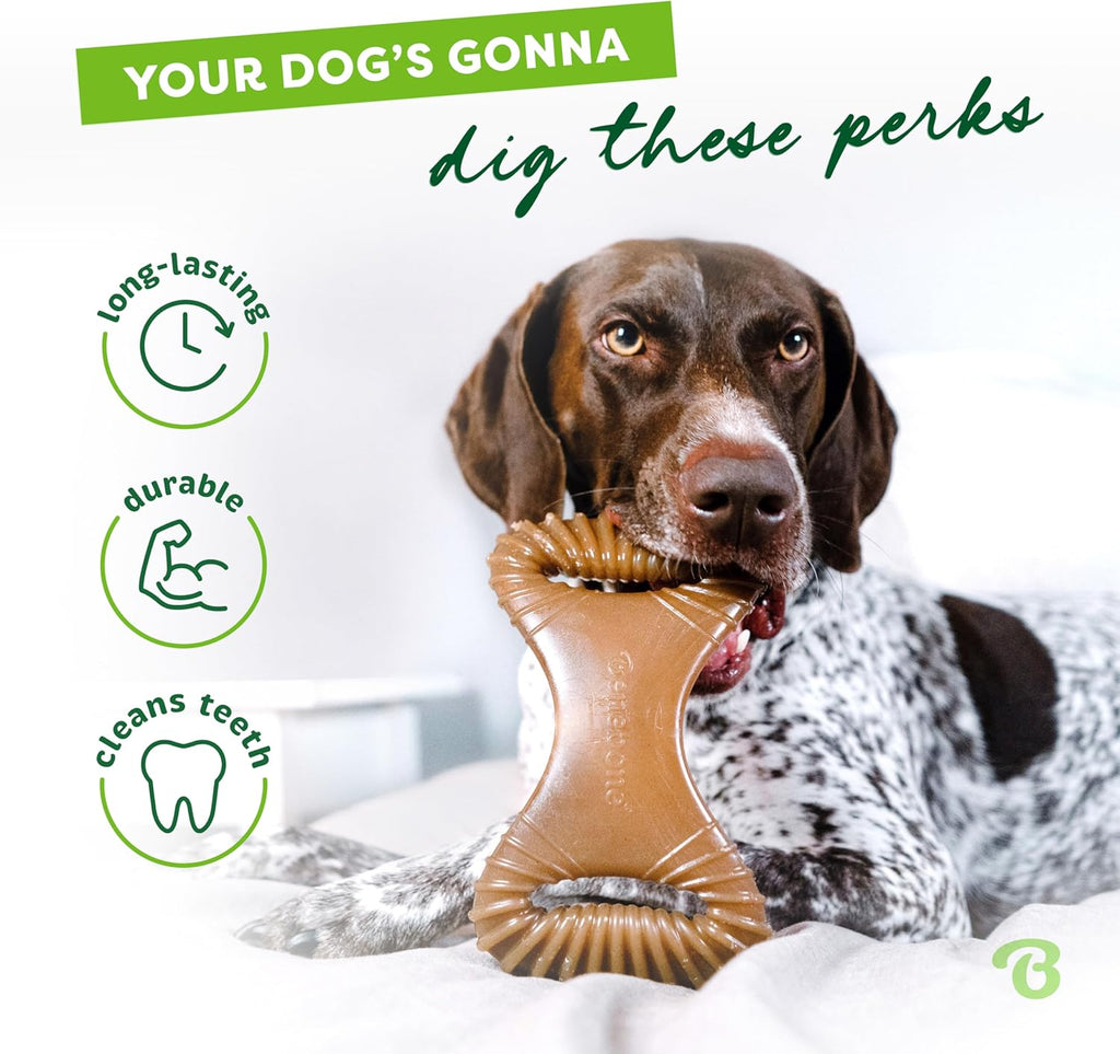 Benebone Dental Durable Dog Chew Toy for Aggressive Chewers, Real Bacon, Made in USA, Medium - view 3