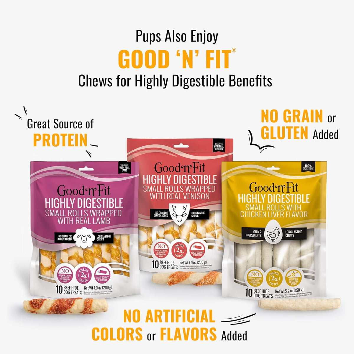 Good ‘n’ Fun Triple Flavor Kabobs Chews for All Dogs, 24 Ounces, Treat Your Dog to Chews Made from Beef Hide,  - view 8