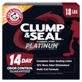 ARM & Hammer Clump & Seal Platinum Cat Litter, Multi-Cat Clumping Litter Forms Rock-Hard Clumps, Powerful Odor