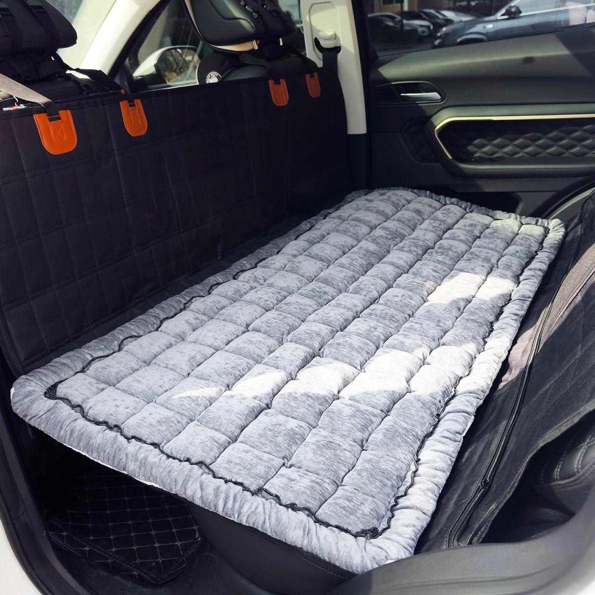 Backseat Pet Bed Mat, Truck Plaid Dog Bed for Car Back Seat, Deluxe Dog Seat Covers, Non-Slip Travel Pet Mat,  - view 5