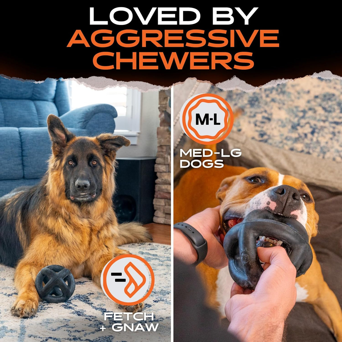 Monster K9 Indestructible Dog Ball – Lifetime Replacemnet - Durable Dog Toy for Aggressive Chewers - Safe, Non - view 6