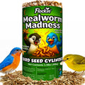 Mealworm Bird Seed Cylinders with Hole – Premium Mealworm Birdseed Log – Sunflower Chips & Dried Mealworms for