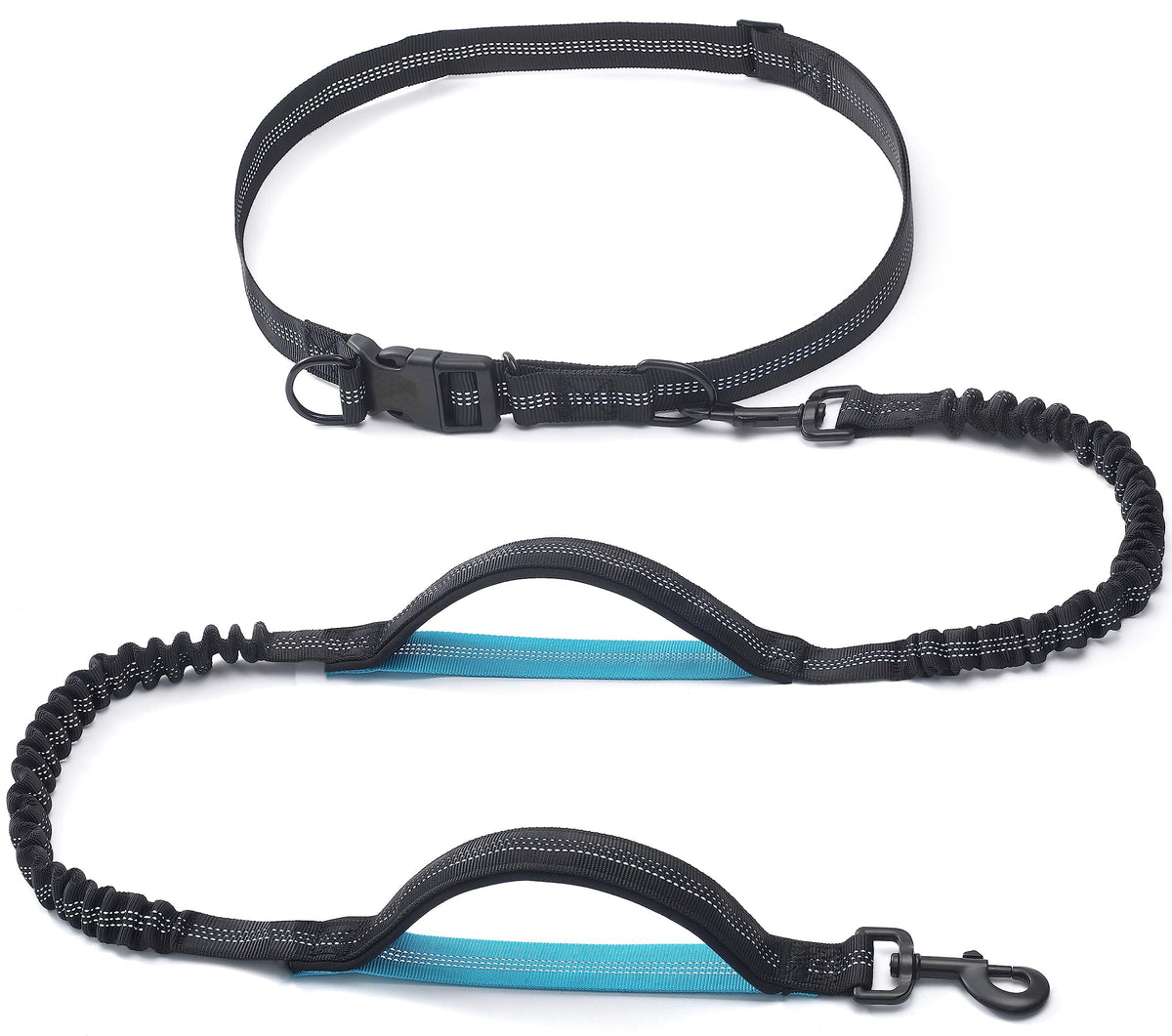 iYoShop Retractable Hands Free Dog Leash - Dual Handle Bungee Waist Leash for Small, Medium and Large Dogs (Me