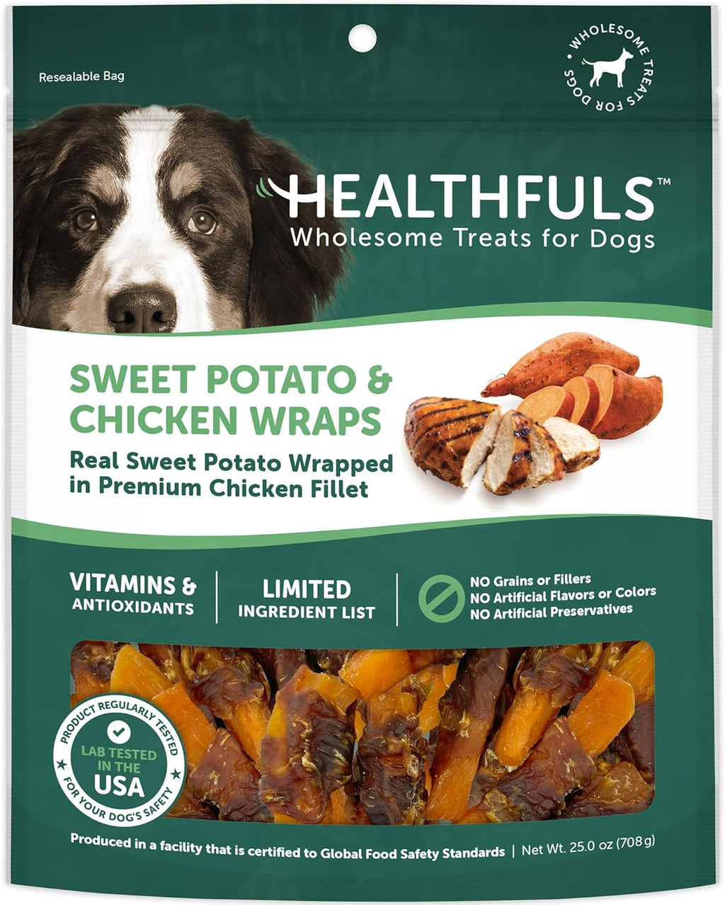 Healthfuls Chicken Wrapped Sweet Potato Dog Treats, 16oz