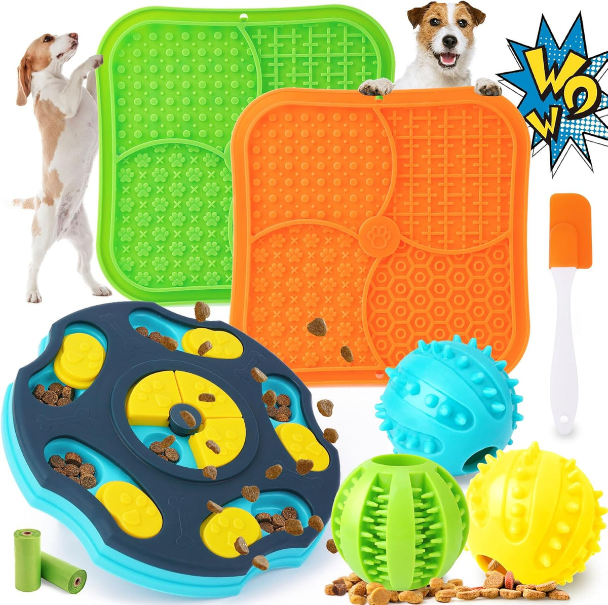 Forfon 9 Pack All-Around Dog Puzzle Toy Set -Mentally Stimulating Dog Enrichment Toys for Small to Medium Smar