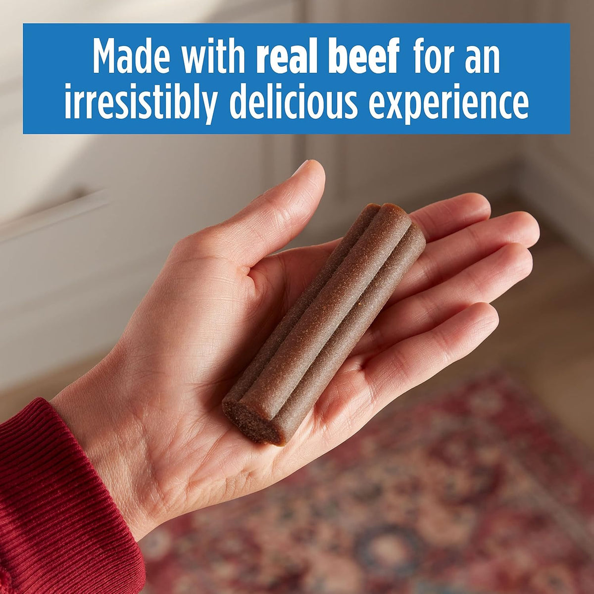 Milk-Bone Comfort Chews, Rawhide Free Dog Treats with Unique Chewy Texture and Real Beef, 16 Chews, Easy on Di - view 6