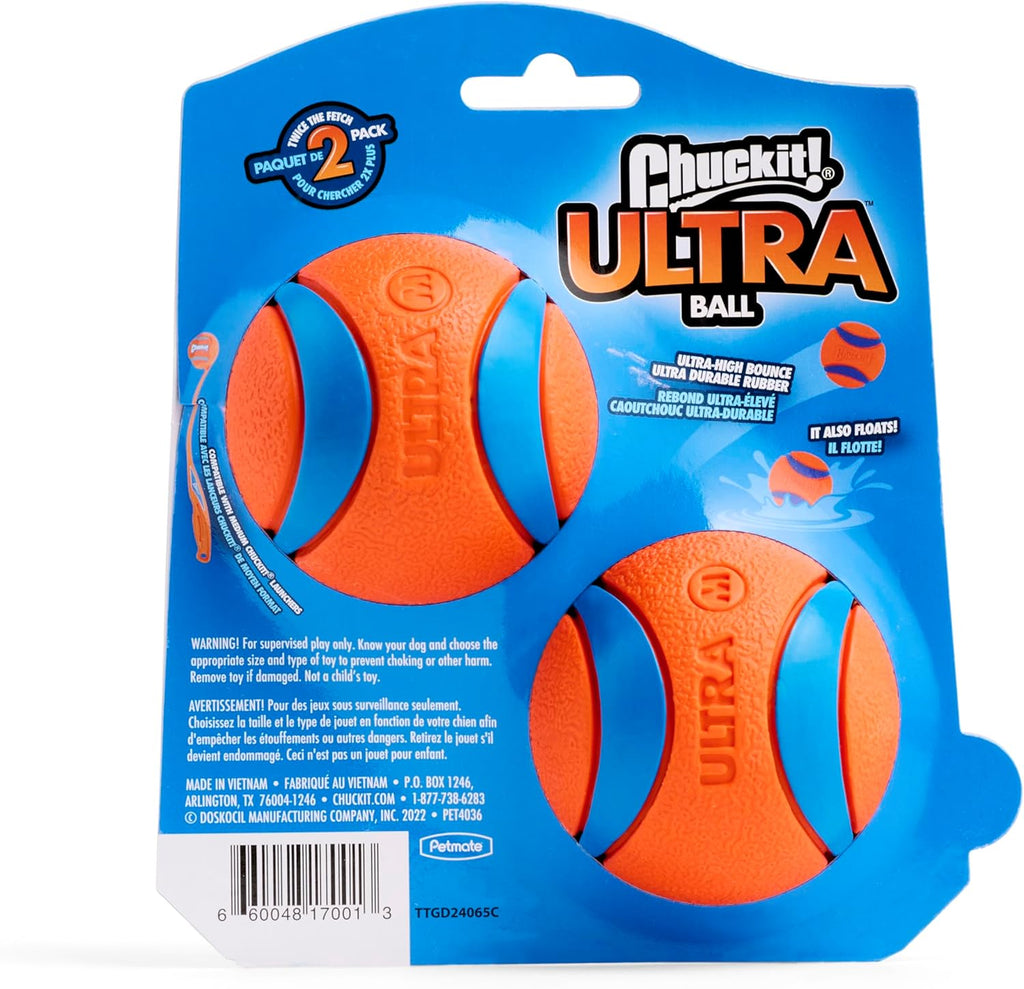 Chuckit! Ultra Ball Dog Toy - Medium Bouncy Fetch Balls For Dogs 20-60 lbs - Made from Durable Rubber - Floati - view 8