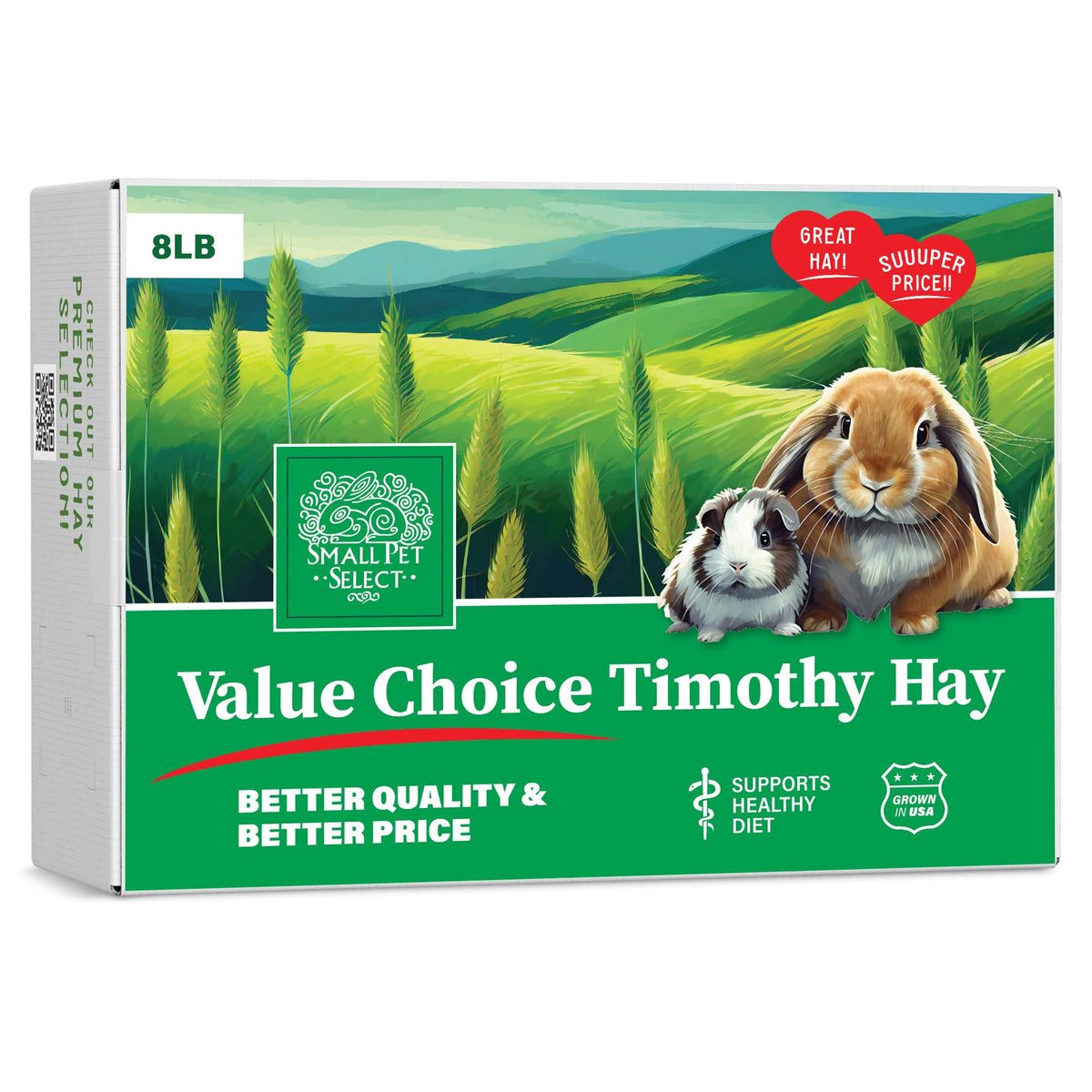 Small Pet Select Value Choice Timothy Hay for Rabbit, Guinea Pig, Bunny, Chinchilla and Other Small Animals, P