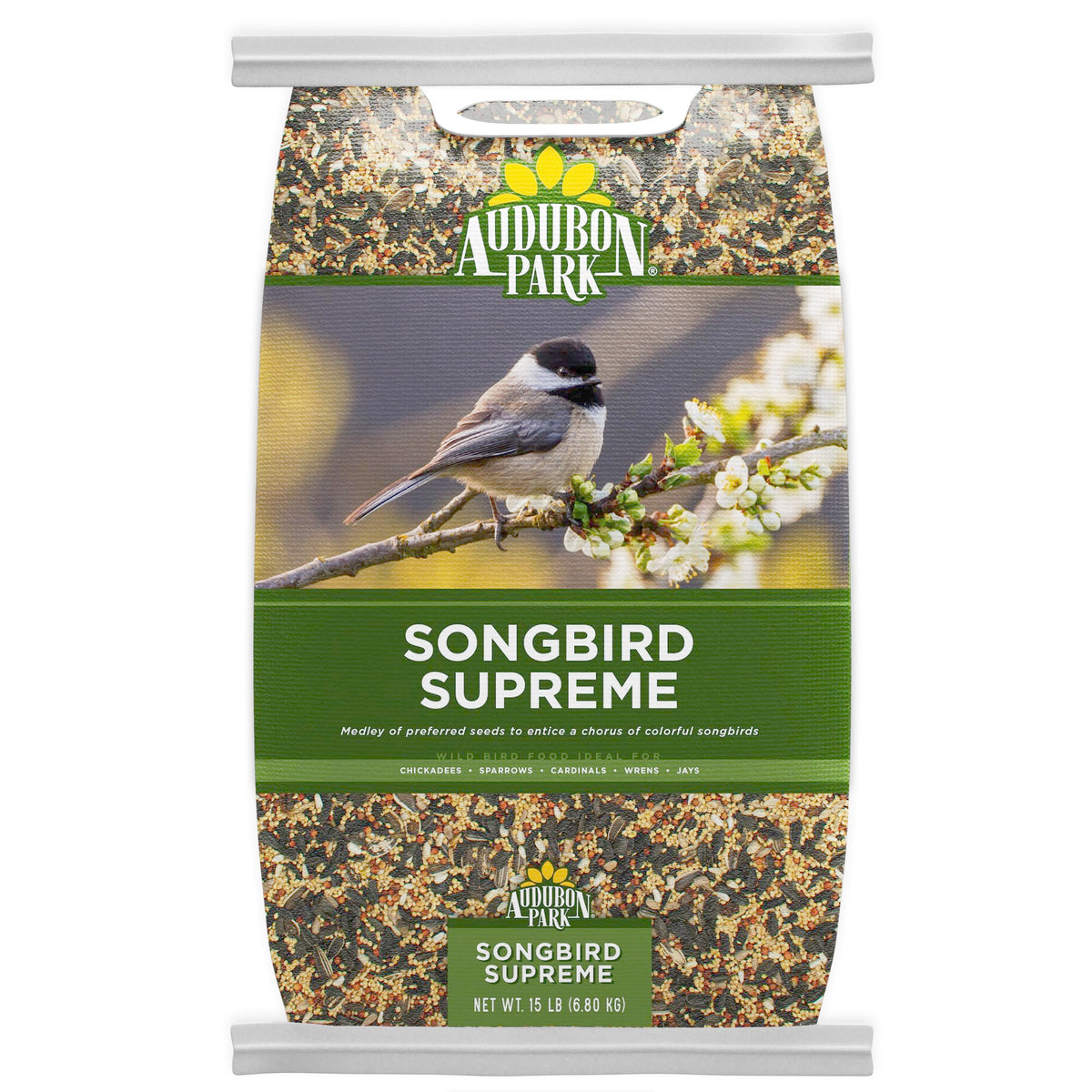 Audubon Park Songbird Supreme Wild Bird Seed for Outside Feeders, 15-lb. Bag