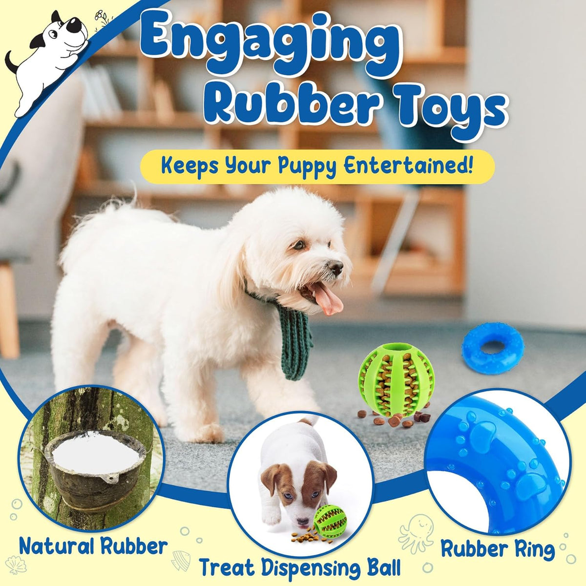 KIPRITII 9-Pack Interactive Puppy Dog Toys for Small Dogs No-Stuffing Squeaky Octopus-Shaped Toy, Cute Plush & - view 5