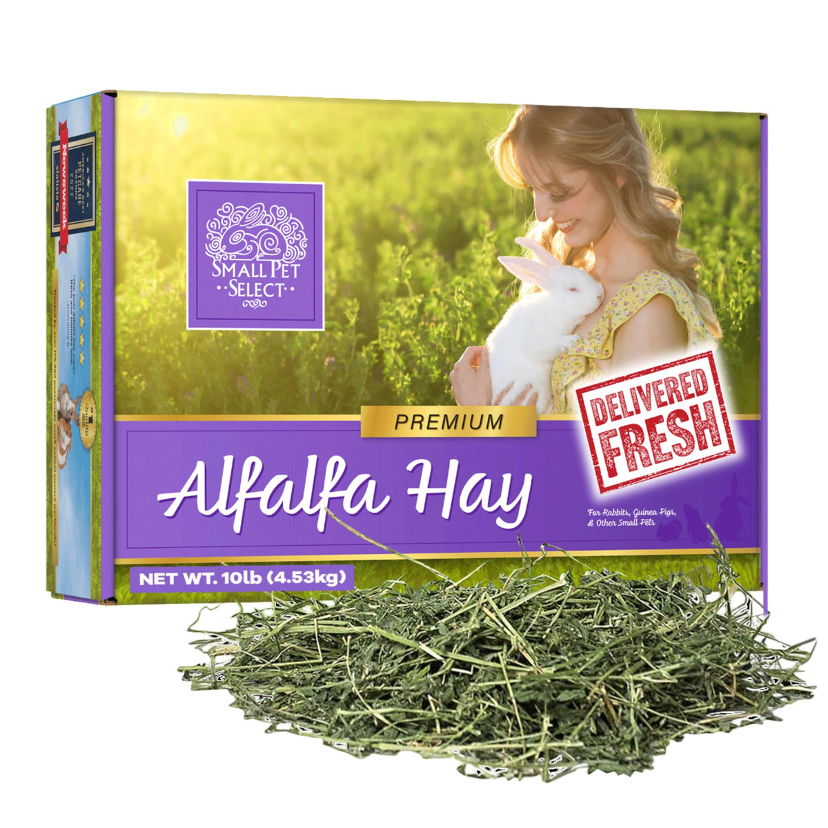 Small Pet Select Alfalfa Hay Pet Food for Young Rabbits, Guinea Pigs, Chinchillas, Tortoises and Other Small A