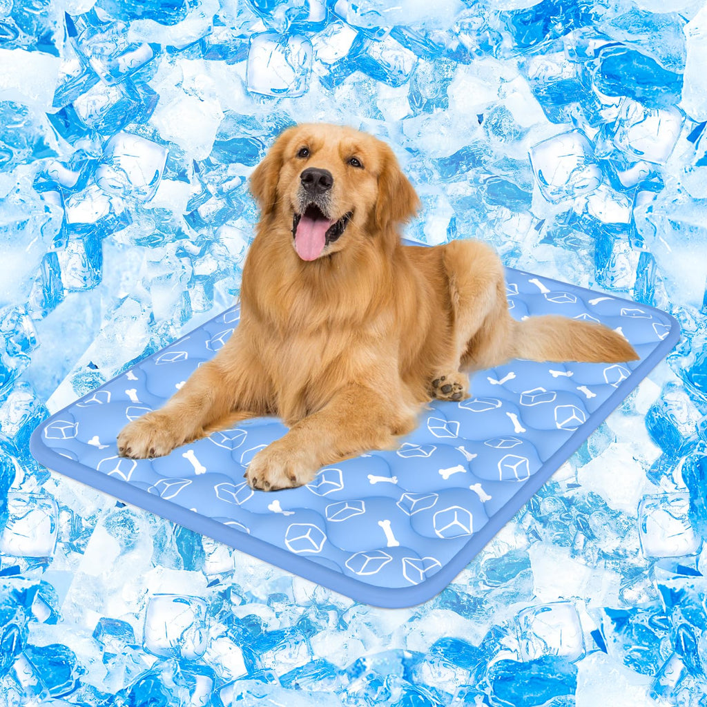 Rywell Dog Cooling Mat 2.0,44 * 32 Thicken Cooling Mat for Extra Large Dog, Internal Waterproof& Endothermic C
