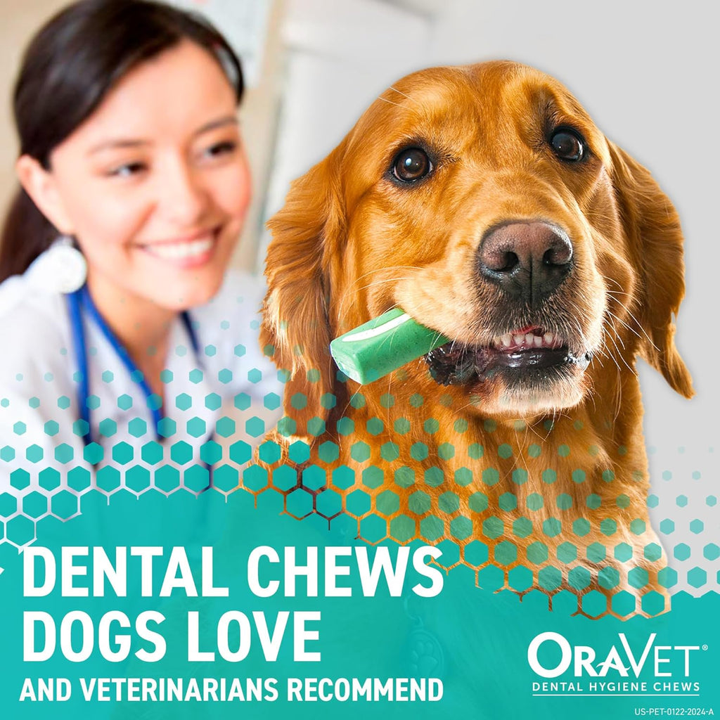 ORAVET Dental Chews for Dogs, Oral Care and Hygiene Chews (Large Dogs, Over 50 lbs.) Pink Pouch, 30 Count (Pac - view 2