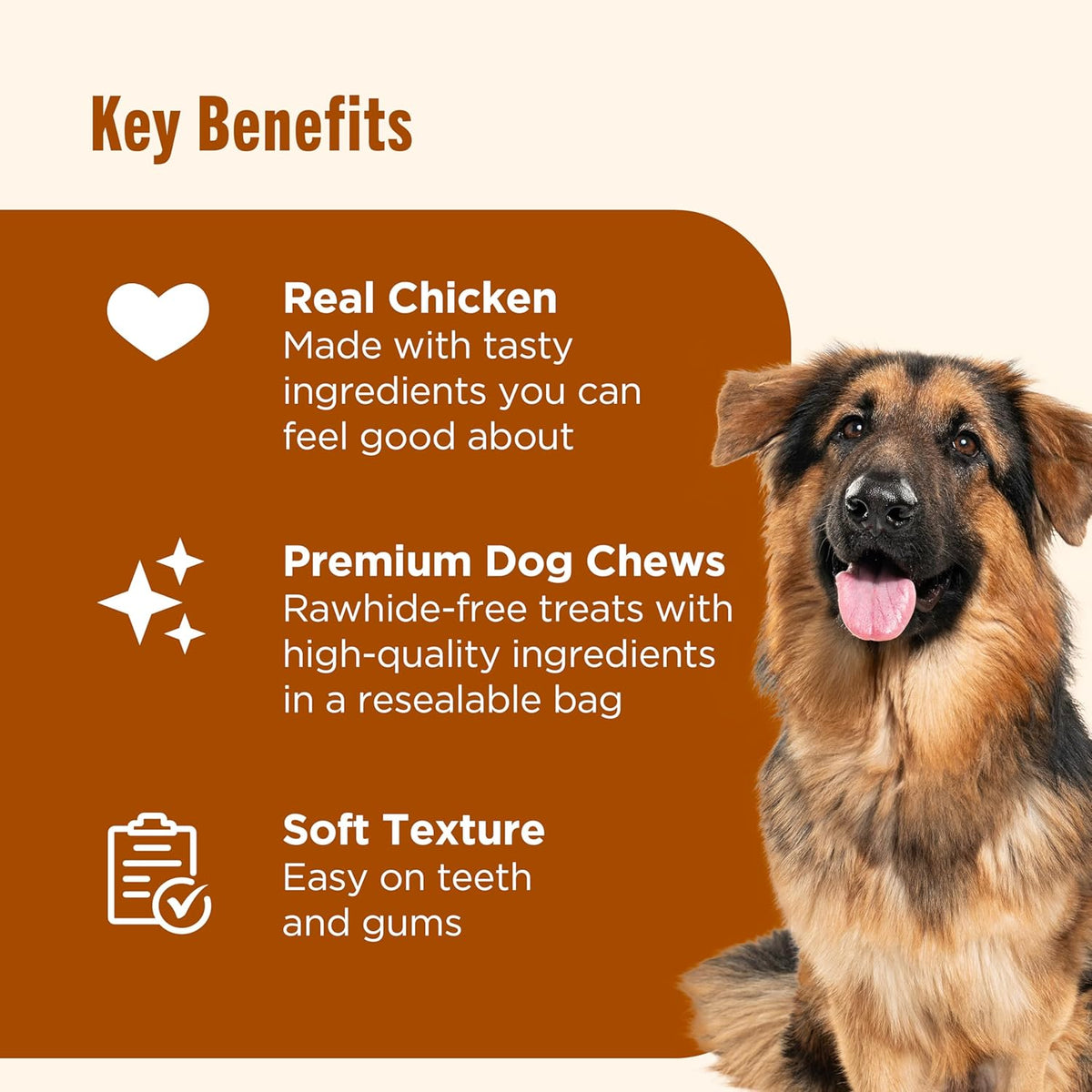 Nutrish Soup Bones Premium Dog Chews with Real Chicken and Veggies, Soft Texture Dog Treats, 11 Chews, Packagi - view 5