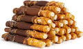 MON2SUN Dog Treats, Triple Flavor 5 Inch Chicken Liver Duck and Chicken Wrapped Rawhide Snacks for Small and M