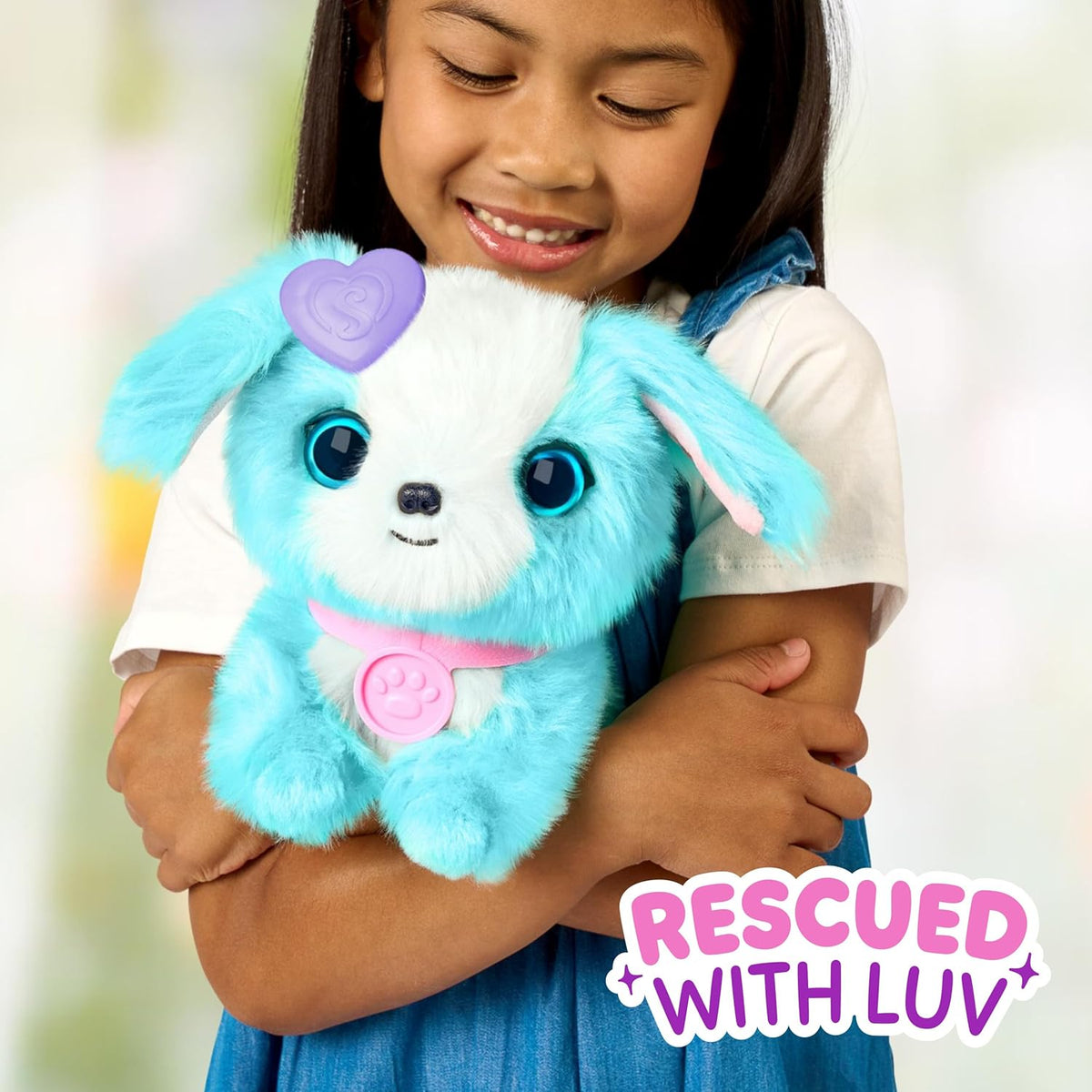 SCRUFFALUVS Blue Surprise Pet, Mystery Plush Toys, Stuffed Animals, Wash to Reveal 1 of 3 Rescue Pets: Puppy,  - view 2