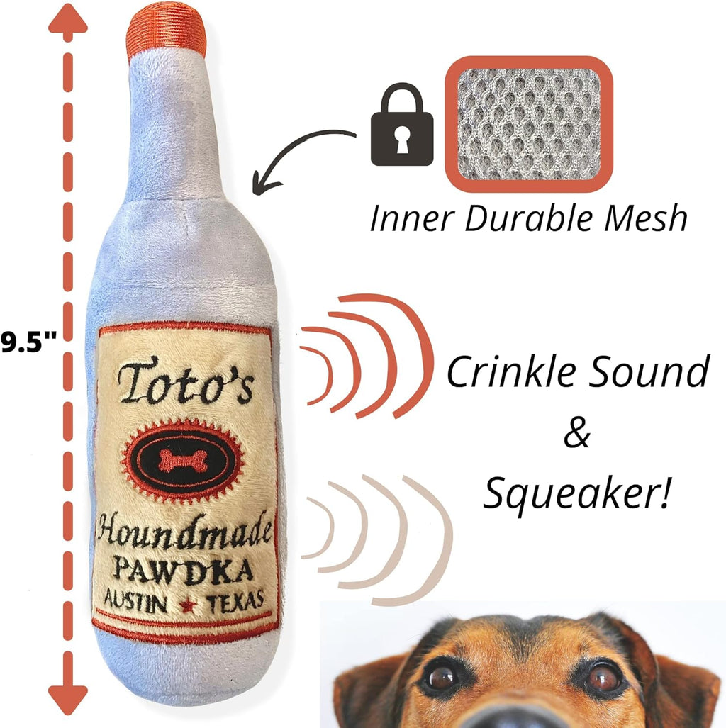 Nestpark Toto's Plush Squeaky Crinkle Dog Toy - Funny Dog Gifts for Medium, Small and Large Dogs - Cute Stuffe - view 6