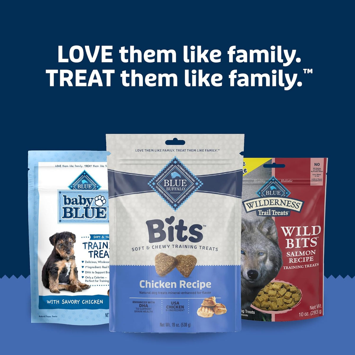 Blue Buffalo Bits Soft Dog Treats for Training, Made with Natural Ingredients & Enhanced with DHA, Chicken Rec - view 8