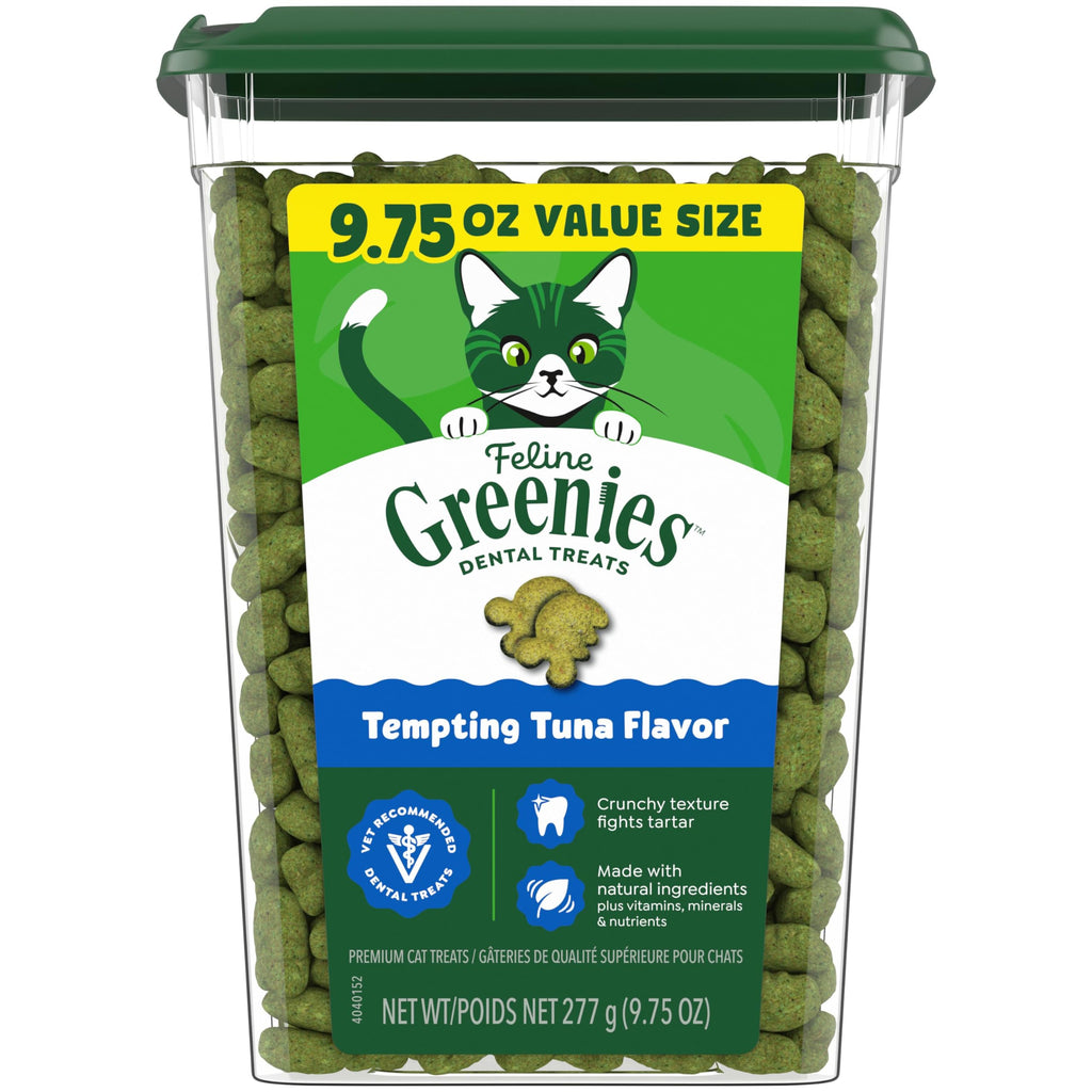 Greenies Cat Treats, Veterinarian-Recommended Adult Natural Dental Cat Treats, Tempting Tuna Flavor, 9.75 oz. 