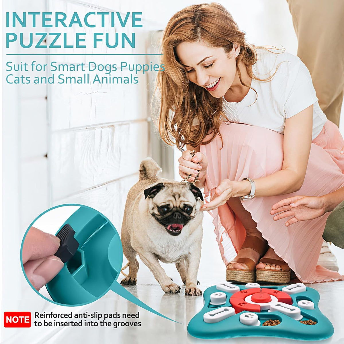 PETSTA Dog Puzzle Toys, Treat Dispensing Dog Enrichment Toys for IQ Training and Brain Stimulation, Interactiv - view 6